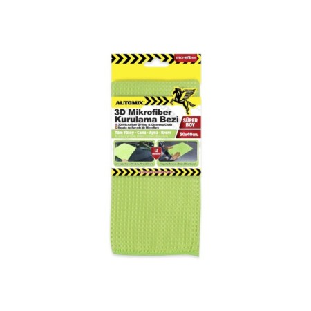 BAYETA MICROFIBRA 3D ESPECIAL SECADO Y SUCIEDAD 50X40CM C/12 AUTOMIX