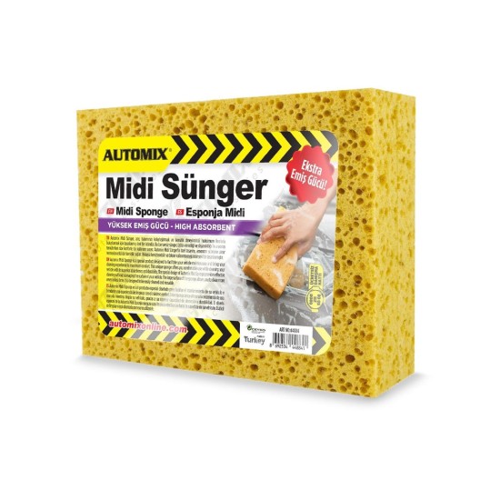 ESPONJA LAVACOCHES MAXI 16x12x6cm AUTOMIX C/12