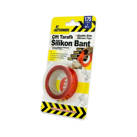 CINTA DOBLE CARA AUTOADHESIVA DE SILICONA 1.75MX18MM AUTOMIX