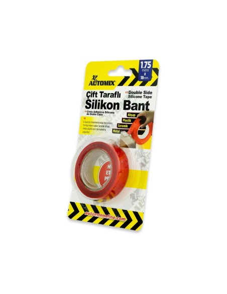 CINTA DOBLE CARA AUTOADHESIVA DE SILICONA 1.75MX18MM AUTOMIX