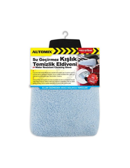 GUANTE DE MICROFIBRA IMPERMEABLE LAVADO Y PULIDO C/6 AUTOMIX