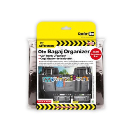 BOLSO ORGANIZADOR ASIENTOS TRASEROS 4 BOLSILLOS 98X30CM AUTOMIX