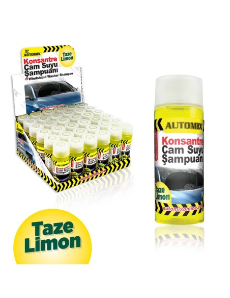 CHAMPU CONCENTRADO PARA LAVAPARABRISAS LIMON 50ML EXP 36UDS AUTOMIX