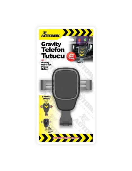 SOPORTE DE TELEFONO PARA REJILLA TIPO PINZA 3 PUNTOS AUTOMIX C/6