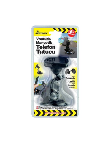 SOPORTE DE TELEFONO MAGNETICO CON BASE VENTOSA AUTOMIX C/6