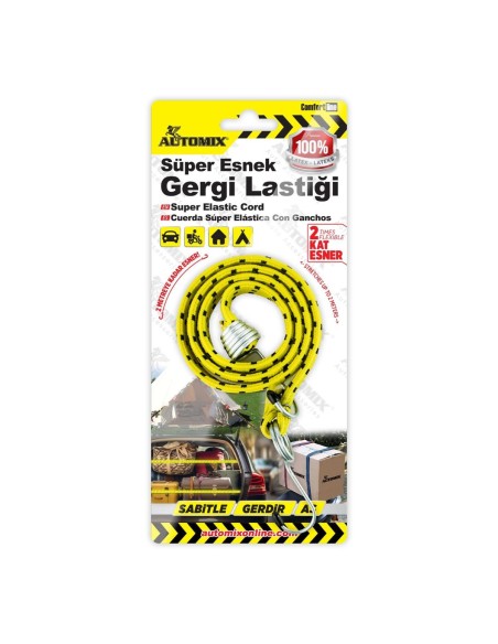 PULPO ELASTICO PLANO 2M X 1.5CM 1UD AUTOMIX