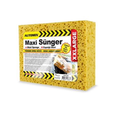 ESPONJA LAVACOCHES MAXI XXL 17.5x13.5x6cm AUTOMIX C/12