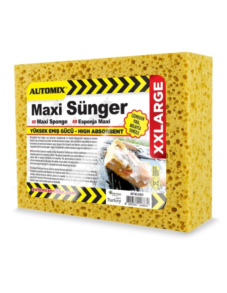 ESPONJA LAVACOCHES MAXI XXL 17.5x13.5x6cm AUTOMIX C/12
