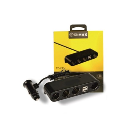 TOMA DE MECHERO 4 SALIDAS 5V + 2USB 12/24V C/6