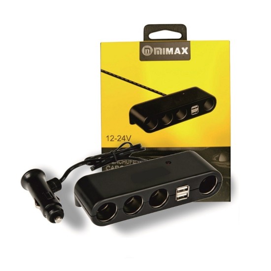 TOMA DE MECHERO 4 SALIDAS 5V + 2USB 12/24V C/6