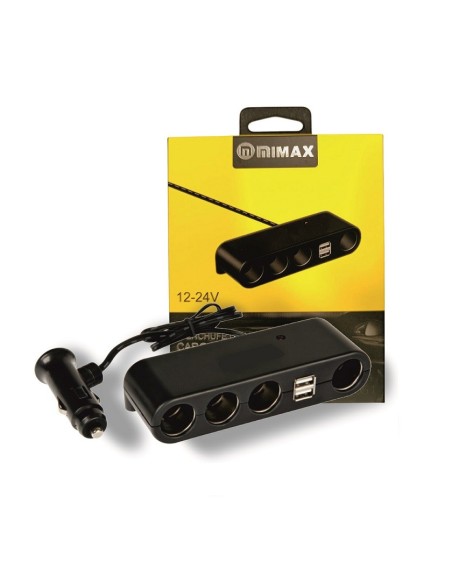 TOMA DE MECHERO 4 SALIDAS 5V + 2USB 12/24V C/6