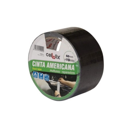 CINTA AMERICANA NEGRA 50MMX10M (VENTA POR UNIDAD)