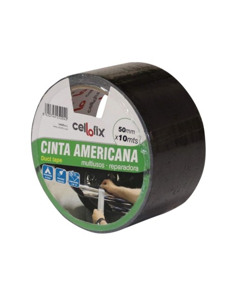 CINTA AMERICANA NEGRA 50MMX10M (VENTA POR UNIDAD)