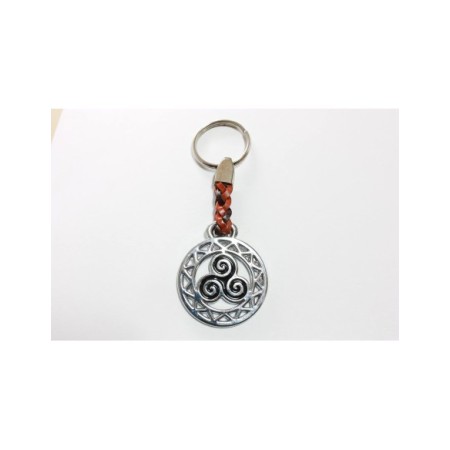 LLAVERO PIEL/METAL SIMBOLO CELTA