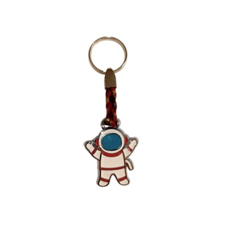 LLAVERO PIEL/METAL ASTRONAUTA