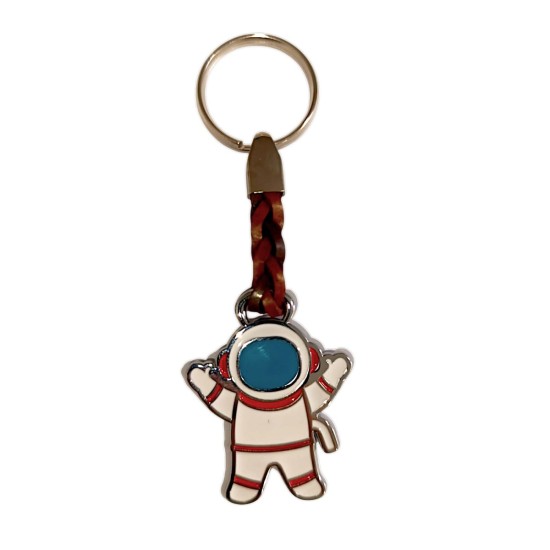 LLAVERO PIEL/METAL ASTRONAUTA