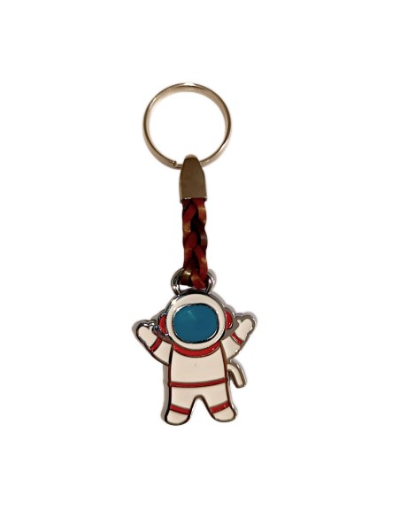 LLAVERO PIEL/METAL ASTRONAUTA
