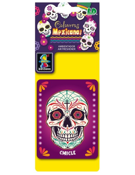 AMBIENTADOR DE CELULOSA LD CALAVERA CHICLE 1UD C/50