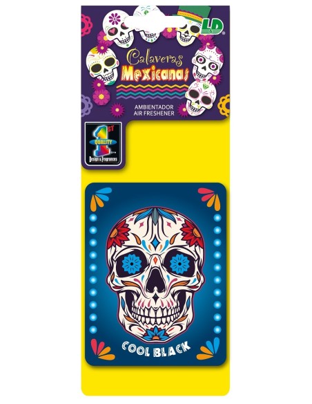 AMBIENTADOR DE CELULOSA LD CALAVERA COOL BLACK 1UD C/50