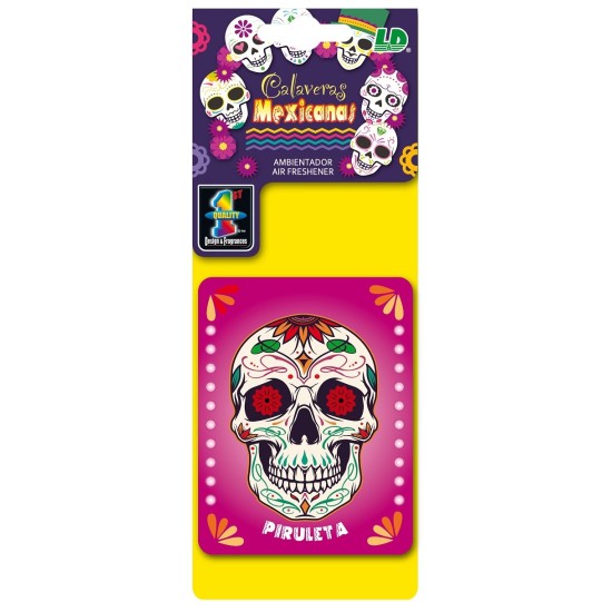 AMBIENTADOR DE CELULOSA LD CALAVERA PIRULETA 1UD C/50