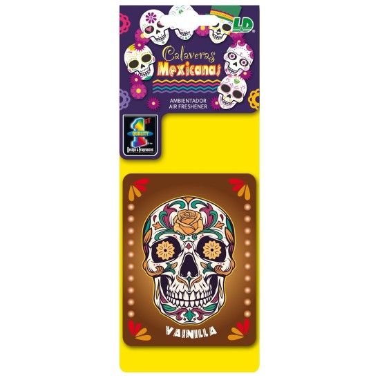 AMBIENTADOR DE CELULOSA LD CALAVERA VAINILLA 1UD C/50