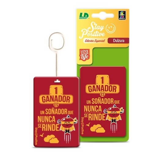 AMBIENTADOR DE CELULOSA LD STAY POSITIVE DULZURA 1UD C/50