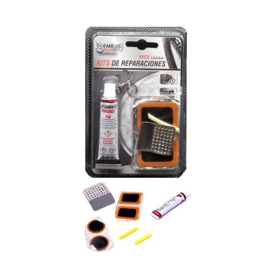 KIT REPARAPINCHAZOS BICICLETA 8 PIEZAS C/12