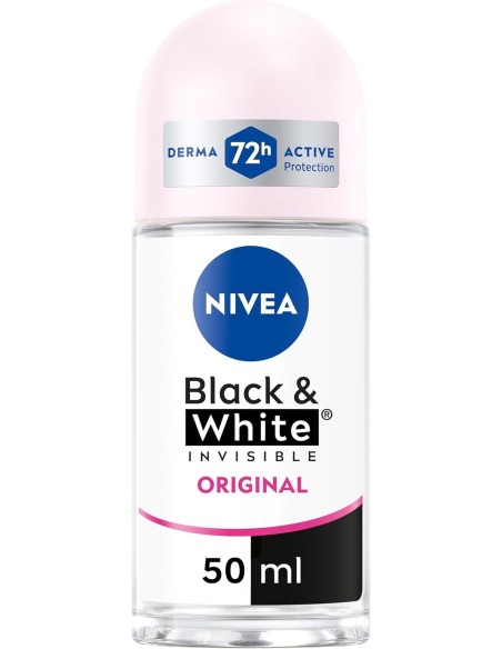 DESODORANTE ROLLON NIVEA MUJER BLACK&WHITE 50ML