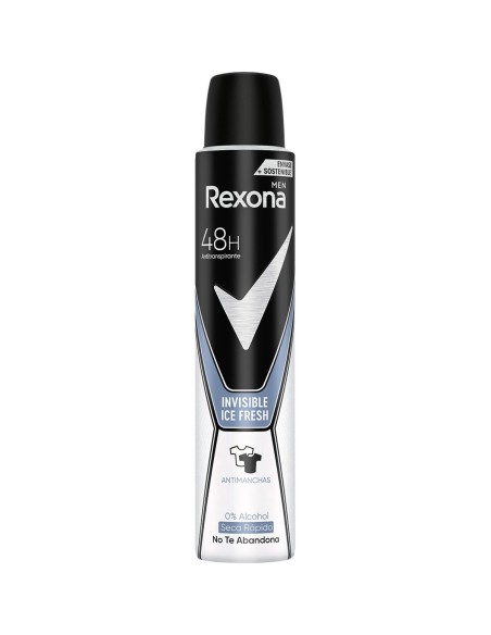 DESODORANTE SPRAY REXONA MEN INVISIBLE 48H 0% ALC 200ML
