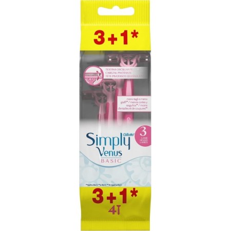 MAQUINILLA AFEITAR DESECHABLE SIMPLY VENUS GILLETTE 3+1UDS