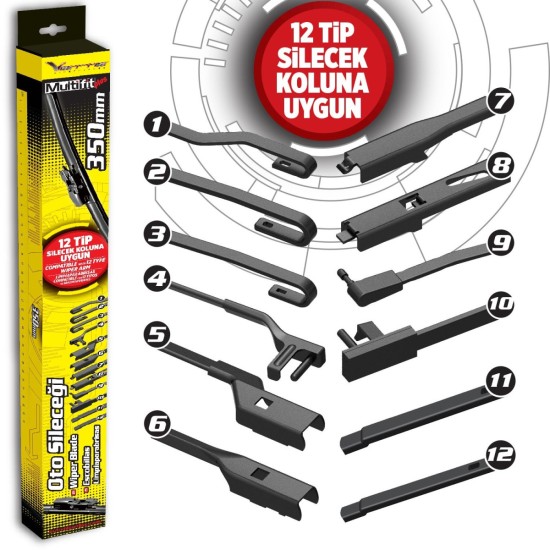 ESCOBILLA MULTIFIT FLEXIBLE AUTOMIX 35CM 14" 1 UNIDAD