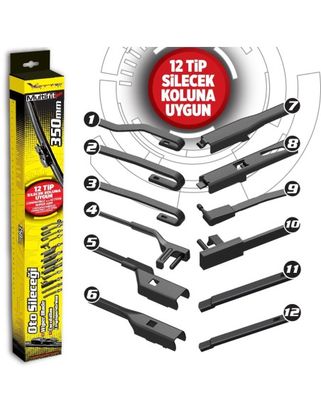 ESCOBILLA MULTIFIT FLEXIBLE AUTOMIX 35CM 14" 1 UNIDAD