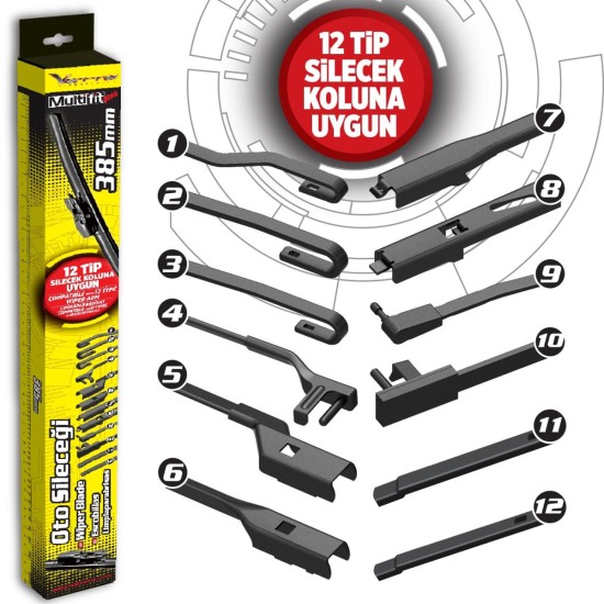 ESCOBILLA MULTIFIT FLEXIBLE AUTOMIX 38.5CM 15" 1 UNIDAD