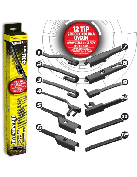 ESCOBILLA MULTIFIT FLEXIBLE AUTOMIX 41CM 16" 1 UNIDAD