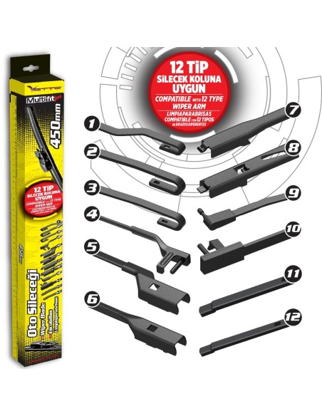 ESCOBILLA MULTIFIT FLEXIBLE AUTOMIX 45CM 18" 1 UNIDAD