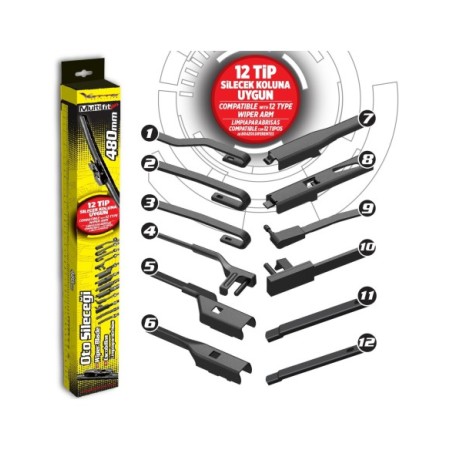 ESCOBILLA MULTIFIT FLEXIBLE AUTOMIX 48CM 19" 1 UNIDAD