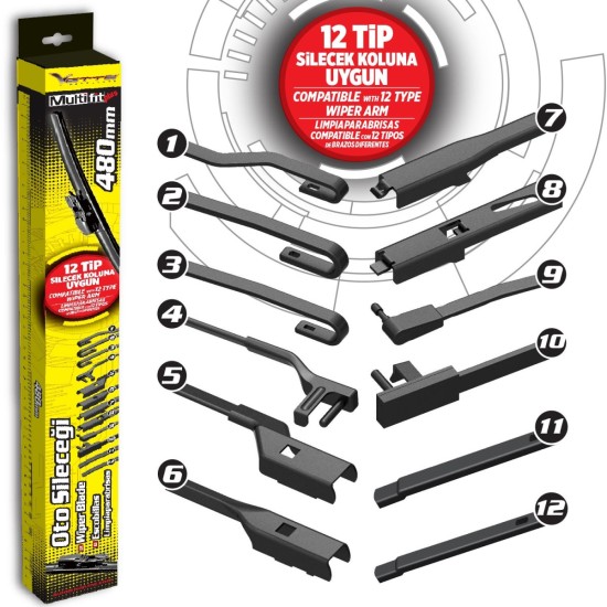 ESCOBILLA MULTIFIT FLEXIBLE AUTOMIX 48CM 19" 1 UNIDAD