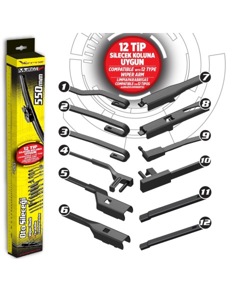 ESCOBILLA MULTIFIT FLEXIBLE AUTOMIX 55CM 22" 1 UNIDAD