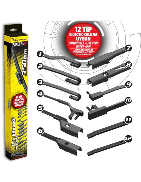 ESCOBILLA MULTIFIT FLEXIBLE AUTOMIX 60CM 24" 1 UNIDAD