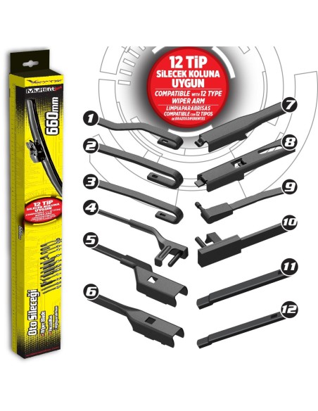 ESCOBILLA MULTIFIT FLEXIBLE AUTOMIX 66CM 26" 1 UNIDAD