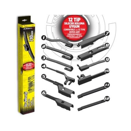 ESCOBILLA MULTIFIT FLEXIBLE AUTOMIX 71CM 28" 1 UNIDAD