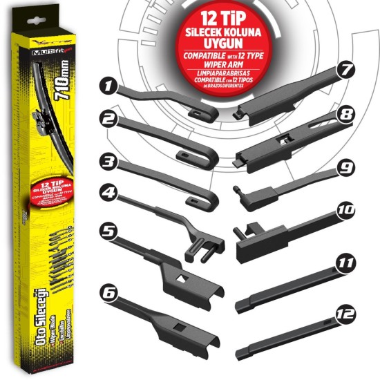 ESCOBILLA MULTIFIT FLEXIBLE AUTOMIX 71CM 28" 1 UNIDAD