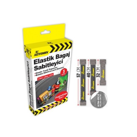 BANDAS ELASTICAS PLANAS 3 UNIDADES 32/40/57CM AUTOMIX