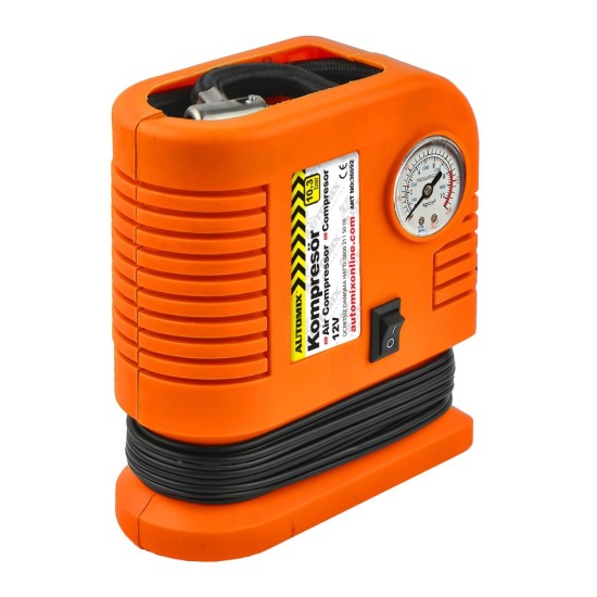 COMPRESOR CON MANOMETRO 10.3BAR 300PSI 12V AUTOMIX