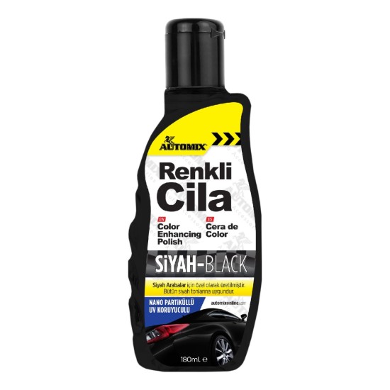 CERA BRILLO ESPECIAL COLOR NEGRO PREMIUM 180ML AUTOMIX