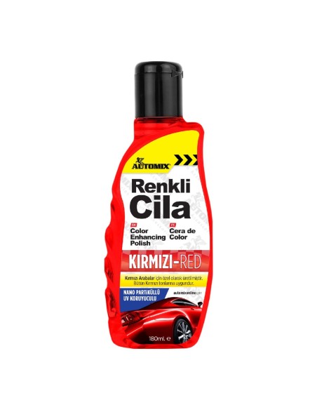 CERA BRILLO ESPECIAL COLOR ROJO PREMIUM 180ML AUTOMIX