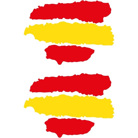 ADHESIVO RESINA 2 BANDERAS DE ESPAÑA RASGADAS 30MM X 18MM