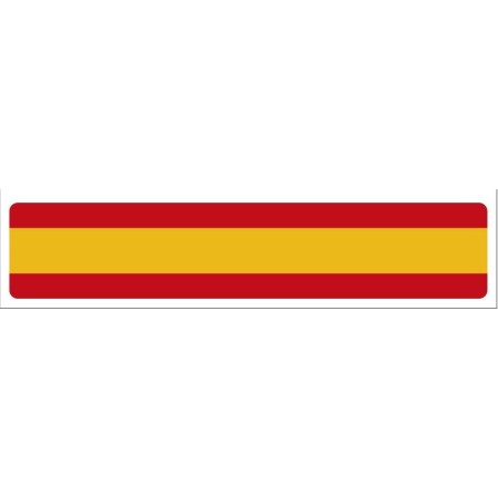 ADHESIVO RESINA 1 BANDERA ESPAÑA RECTANGULAR 100MM X 20MM
