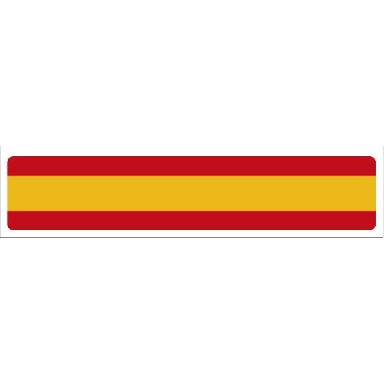 ADHESIVO RESINA 1 BANDERA ESPAÑA RECTANGULAR 100MM X 20MM