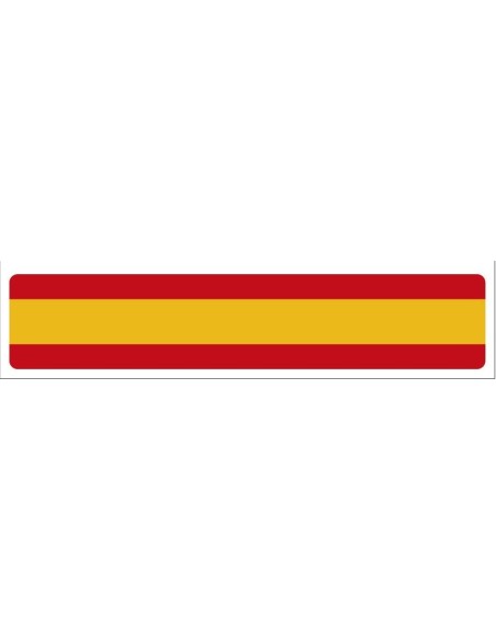 ADHESIVO RESINA 1 BANDERA ESPAÑA RECTANGULAR 100MM X 20MM